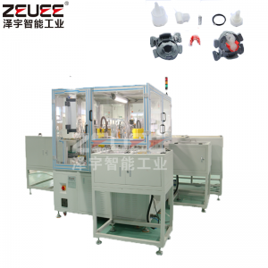 Cosmetic plastic bottle pump head automatic assembly machine